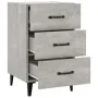 Mesita de noche madera de ingeniería gris hormigón 40x40x66 cm de vidaXL, Mesitas de noche - Ref: Foro24-812091, Precio: 57,8...