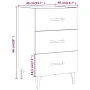 Mesita de noche madera de ingeniería gris hormigón 40x40x66 cm de vidaXL, Mesitas de noche - Ref: Foro24-812091, Precio: 57,8...