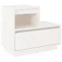Nachttisch aus massivem weißem Kiefernholz, 60 x 34 x 51 cm von vidaXL, Nachttische - Ref: Foro24-814376, Preis: 63,22 €, Rab...