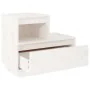 Nachttisch aus massivem weißem Kiefernholz, 60 x 34 x 51 cm von vidaXL, Nachttische - Ref: Foro24-814376, Preis: 63,22 €, Rab...