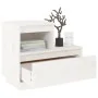 Nachttisch aus massivem weißem Kiefernholz, 60 x 34 x 51 cm von vidaXL, Nachttische - Ref: Foro24-814376, Preis: 63,22 €, Rab...