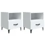 Mesitas de noche 2 unidades madera contrachapada blanca de vidaXL, Mesitas de noche - Ref: Foro24-812025, Precio: 53,62 €, De...