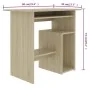 Escritorio madera contrachapada color roble Sonoma 80x45x74 cm de vidaXL, Escritorios - Ref: Foro24-801367, Precio: 65,88 €, ...