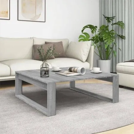 Mesa de centro madera contrachapada gris Sonoma 100x100x35 cm de vidaXL, Mesas de centro - Ref: Foro24-816000, Precio: 60,17 ...