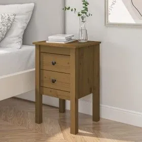 Solid pine wood honey brown bedside table 40x35x61.5 cm by vidaXL, Nightstands - Ref: Foro24-813695, Price: 54,16 €, Discount: %