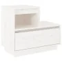 Nachttische 2 Stk. massives Kiefernholz weiß 60x34x51 cm von vidaXL, Nachttische - Ref: Foro24-814377, Preis: 108,00 €, Rabat...