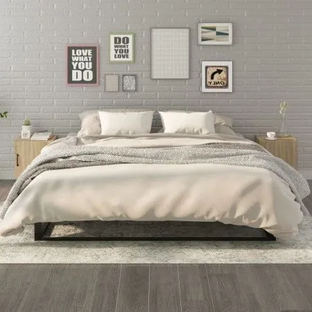 Mesitas de noche 2 uds madera contrachapada color roble Sonoma de vidaXL, Mesitas de noche - Ref: Foro24-812067, Precio: 68,9...