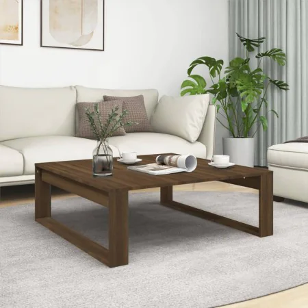 Brauner Eichenholz-Ingenieurtisch 100x100x35 cm von vidaXL, Couchtisch - Ref: Foro24-816001, Preis: 76,77 €, Rabatt: %