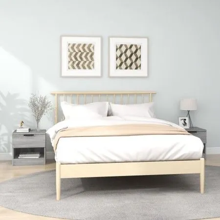 Nachttische 2 Stück Sonoma graues Sperrholz von vidaXL, Nachttische - Ref: Foro24-817048, Preis: 71,73 €, Rabatt: %