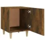 Mesitas de noche 2 uds madera contrachapada color roble ahumado de vidaXL, Mesitas de noche - Ref: Foro24-817310, Precio: 53,...