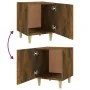 Mesitas de noche 2 uds madera contrachapada color roble ahumado de vidaXL, Mesitas de noche - Ref: Foro24-817310, Precio: 53,...