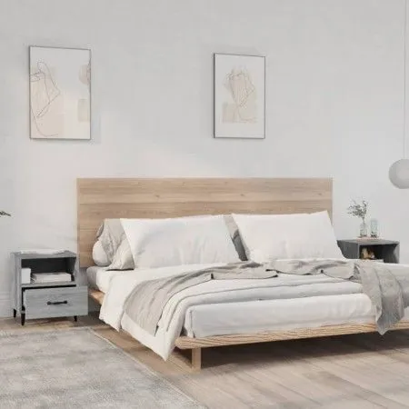 Nightstand 2 units Sonoma gray plywood by vidaXL, Nightstands - Ref: Foro24-817306, Price: 72,95 €, Discount: %