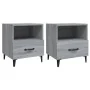 Mesita de noche 2 unidades madera contrachapada gris Sonoma de vidaXL, Mesitas de noche - Ref: Foro24-817306, Precio: 72,95 €...