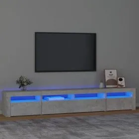 TV cabinet with LED lights concrete gray 240x35x40 cm by vidaXL, TV Furniture - Ref: Foro24-3152725, Price: 153,31 €, Discoun...