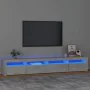 TV-Schrank mit LED-Leuchten betongrau 240x35x40 cm von vidaXL, TV-Möbel - Ref: Foro24-3152725, Preis: 153,28 €, Rabatt: %