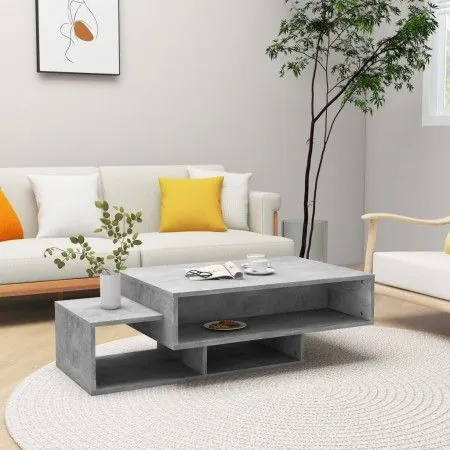 Concrete gray engineered wood coffee table 105x55x32 cm by vidaXL, Coffee table - Ref: Foro24-808526, Price: 73,92 €, Discoun...