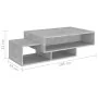 Concrete gray engineered wood coffee table 105x55x32 cm by vidaXL, Coffee table - Ref: Foro24-808526, Price: 73,92 €, Discoun...