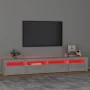 TV-Schrank mit LED-Leuchten betongrau 240x35x40 cm von vidaXL, TV-Möbel - Ref: Foro24-3152725, Preis: 153,28 €, Rabatt: %