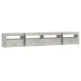TV-Schrank mit LED-Leuchten betongrau 240x35x40 cm von vidaXL, TV-Möbel - Ref: Foro24-3152725, Preis: 153,28 €, Rabatt: %