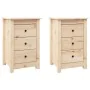 Mesitas de noche 2 uds madera maciza de pino 40x35x61,5 cm de vidaXL, Mesitas de noche - Ref: Foro24-813700, Precio: 114,94 €...