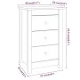 Mesitas de noche 2 uds madera maciza de pino 40x35x61,5 cm de vidaXL, Mesitas de noche - Ref: Foro24-813700, Precio: 114,94 €...