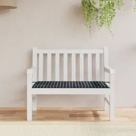 Garden bench cushion Oxford fabric checkered black 120x50x3cm by vidaXL, Cushions for chairs and sofas - Ref: Foro24-361136, ...