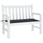 Cojín de banco de jardín tela Oxford a cuadros negro 120x50x3cm de vidaXL, Cojines para sillas y sofás - Ref: Foro24-361136, ...