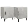 Nightstands 2 units concrete gray plywood by vidaXL, Nightstands - Ref: Foro24-812069, Price: 49,68 €, Discount: %