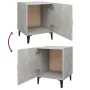 Nightstands 2 units concrete gray plywood by vidaXL, Nightstands - Ref: Foro24-812069, Price: 49,68 €, Discount: %