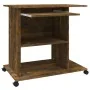 Escritorio de madera contrachapada roble ahumado 80x50x75 cm by vidaXL, Desks - Ref: Foro24-815543, Price: 71,95 €, Discount: %