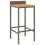 Bar table and garden stools set 9 pieces acacia wood PE rattan gray by vidaXL, Garden sets - Ref: Foro24-3187681, Price: 426,...