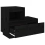 Nachttische 2 Stück aus massivem schwarzem Kiefernholz 60x34x51 cm von vidaXL, Nachttische - Ref: Foro24-814383, Preis: 100,8...