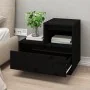 Nachttische 2 Stück aus massivem schwarzem Kiefernholz 60x34x51 cm von vidaXL, Nachttische - Ref: Foro24-814383, Preis: 100,8...