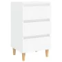 Nachttisch mit weißen Massivholzbeinen 40x35x69 cm von vidaXL, Nachttische - Ref: Foro24-805887, Preis: 62,81 €, Rabatt: %