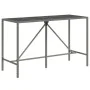 Bar table and garden stools set 9 pieces acacia wood PE rattan gray by vidaXL, Garden sets - Ref: Foro24-3187681, Price: 426,...