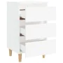 Nachttisch mit weißen Massivholzbeinen 40x35x69 cm von vidaXL, Nachttische - Ref: Foro24-805887, Preis: 62,81 €, Rabatt: %