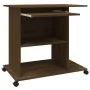 Schreibtisch aus geräuchertem Eichenfurnier 80x50x75 cm von vidaXL, Schreibtische - Ref: Foro24-815545, Preis: 78,67 €, Rabat...