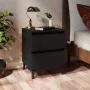 Mesitas de noche 2 uds madera contrachapada negro 40x35x50 cm de vidaXL, Mesitas de noche - Ref: Foro24-805872, Precio: 88,34...