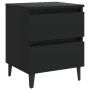 Mesitas de noche 2 uds madera contrachapada negro 40x35x50 cm de vidaXL, Mesitas de noche - Ref: Foro24-805872, Precio: 88,34...