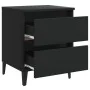 Mesitas de noche 2 uds madera contrachapada negro 40x35x50 cm de vidaXL, Mesitas de noche - Ref: Foro24-805872, Precio: 88,34...