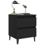 Mesitas de noche 2 uds madera contrachapada negro 40x35x50 cm de vidaXL, Mesitas de noche - Ref: Foro24-805872, Precio: 88,34...