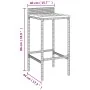 Bar table and garden stools set 9 pieces acacia wood PE rattan gray by vidaXL, Garden sets - Ref: Foro24-3187681, Price: 426,...