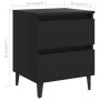 Mesitas de noche 2 uds madera contrachapada negro 40x35x50 cm de vidaXL, Mesitas de noche - Ref: Foro24-805872, Precio: 88,34...