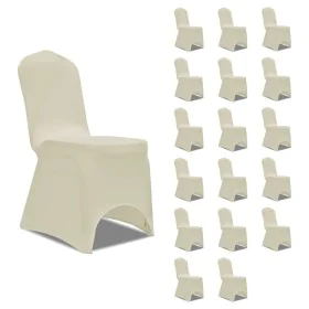 Elastic chair cover 18 units cream color by vidaXL, Covers - Ref: Foro24-3051641, Price: 72,21 €, Discount: %