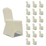 Elastische Stuhlhülle 18 Stück cremefarben von vidaXL, Abdeckungen - Ref: Foro24-3051641, Preis: 71,73 €, Rabatt: %