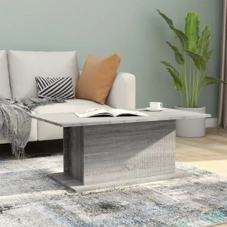 Sonoma gray engineered wood coffee table 102x55.5x40 cm by vidaXL, Coffee table - Ref: Foro24-813093, Price: 60,98 €, Discoun...