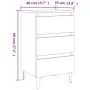 Mesitas de noche 2 uds patas de metal gris hormigón 40x35x69 cm de vidaXL, Mesitas de noche - Ref: Foro24-805914, Precio: 93,...
