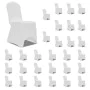 White elastic chair cover 30 units by vidaXL, Covers - Ref: Foro24-3051637, Price: 105,48 €, Discount: %