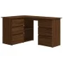 Escritorio de esquina contrachapada roble marrón 145x100x76 cm de vidaXL, Escritorios - Ref: Foro24-815443, Precio: 144,66 €,...