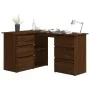 Escritorio de esquina contrachapada roble marrón 145x100x76 cm de vidaXL, Escritorios - Ref: Foro24-815443, Precio: 144,66 €,...